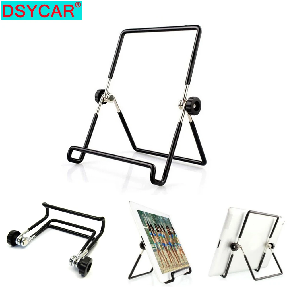 

DSYCAR 1Pcs Multi-angle Desktop Folding Stand Holder Metal Steel Non-slip Portable Foldable Adjustable For IOS Tablet New