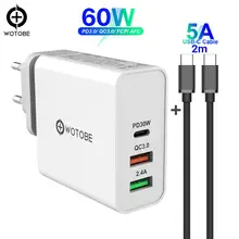 60 Вт TYPE-C USB-C зарядное устройство, PD30W QC3.0 зарядное устройство для huawei USB-C ноутбуки MacBook Pro/Воздушный iPad Pro iPhone 11/x/8 s9/s10/note9