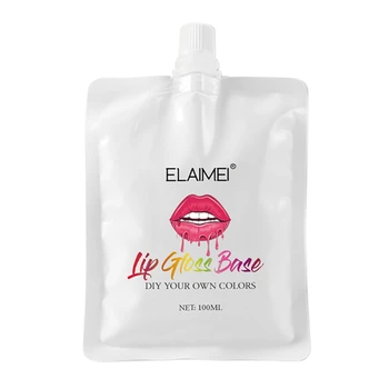 

ELAIMEI 100Ml Clear Lip Gloss Base Gel Lip Glaze Material Odorless Moisturizing Matte Lipgloss Base for DIY Lip Gloss