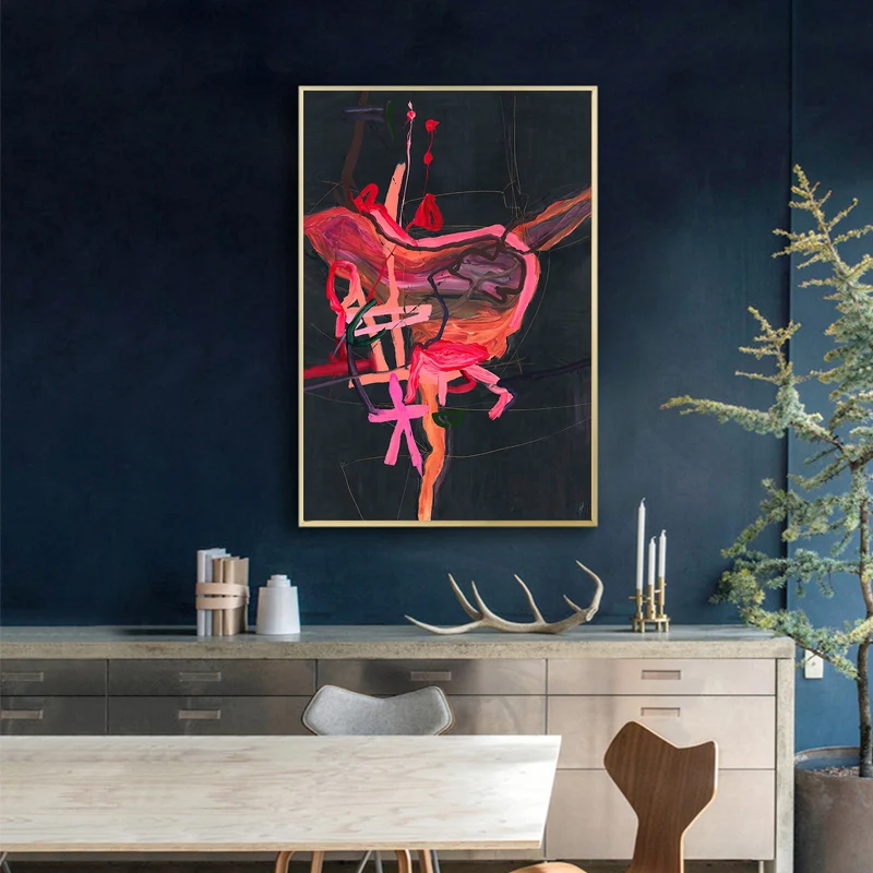 Pinteresse Pop Rosso E Rosa Quadros Decoracao Parede Sala Stampato Moderno Dipinto Su Tela Per Ebay Etsy Dropship Home Decor Art