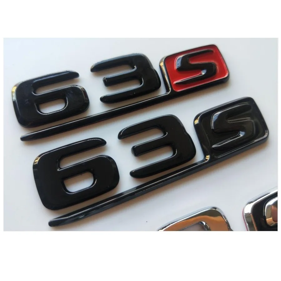메르세데스 벤츠 X290 쿠페 AMG GT 63 S GT63S 용 크롬 블랙 문자 트렁크 배지 엠블럼 Stikcer