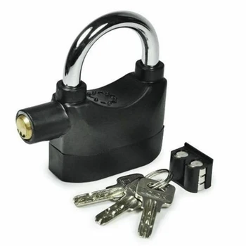 

Waterproof Alarm Padlock Siren Lock Black Safety Anti-theft Durable Useful