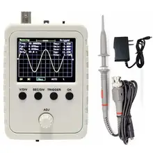 Oscilloscope numérique portatif DS0150, Kit de 2.4 pouces TFT, Mini Oscilloscope avec bande passante 0 200KHz et fréquence d'échantillonnage de 1M 