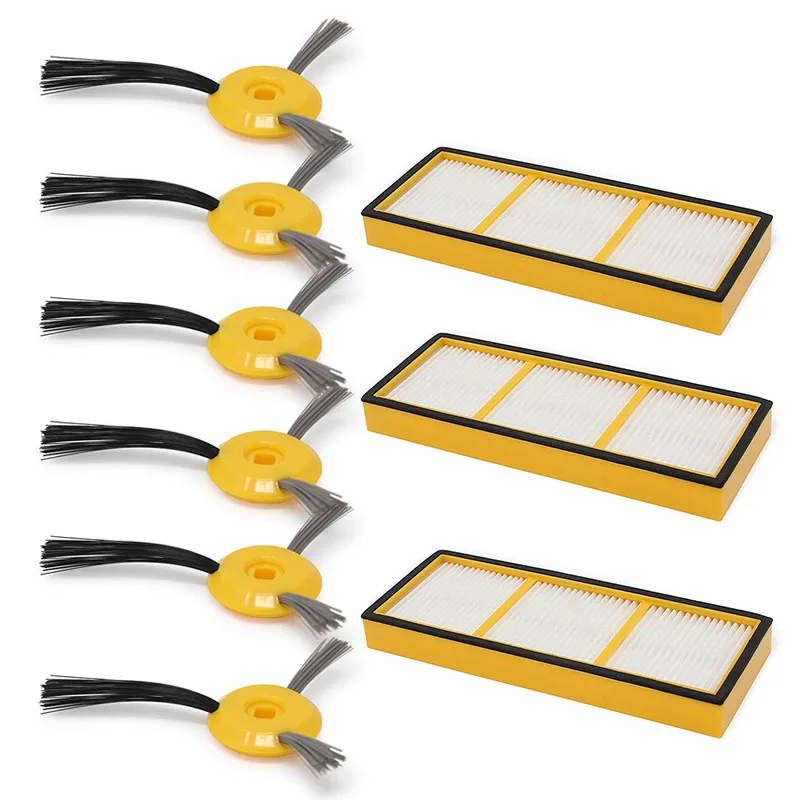 3xFilters+ 6xSide кисти для Акула литий-ионный робот RV700 RV720 RV750 RV750C серии комплект