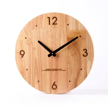 

Solid Wood Wall Minimalist Modern Logs Circular Quartz Watch Silent Living Room Bedroom sen xi Fashion Decorative Clock