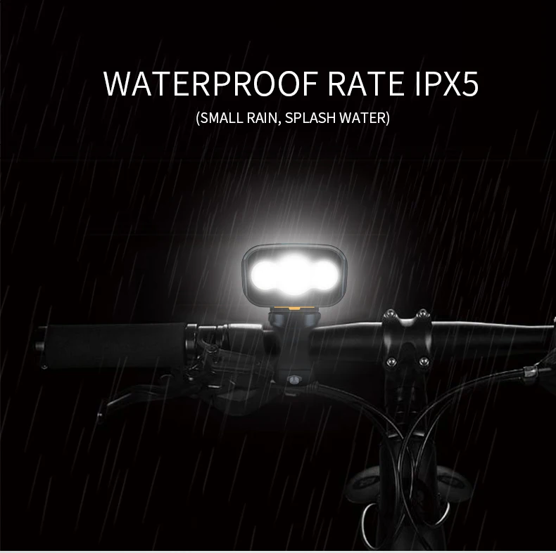 Bicycle Light 3*T6/L2 5200mAh Bike Light Built in USB Charge Powerfull Cycling Light Waterproof Bike Accessory as Power Bank