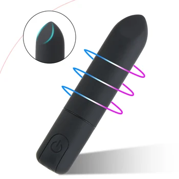 USB Rechargeable Mini Bullet Vibrator 10 Speed Waterproof G-spot Clitoris Stimulator Anal Dildo Vibrator Adult Sex Toy for Woman 2