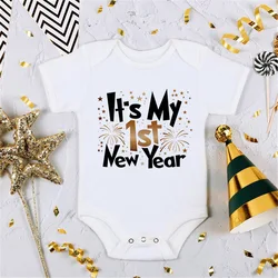 Vêtements pour nouveau né fille, barboteuse «it's My First New Year» pour bébé garçon, Hello 2022, lettres à manches courtes, body amusant, vêtements pour nourrissons 