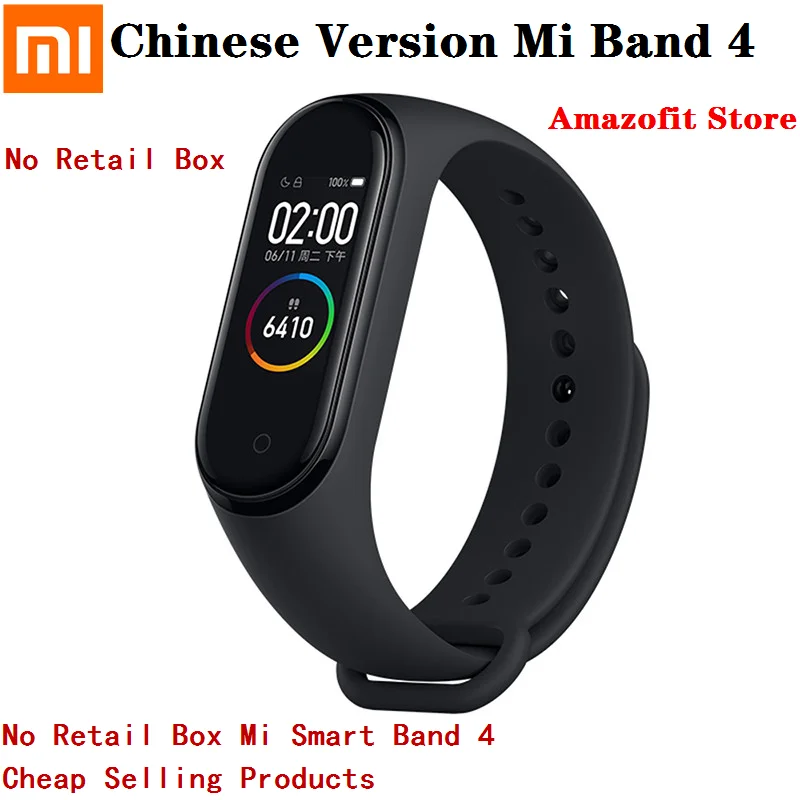 Фитнес-трекер Xiaomi Mi Band 4 AMOLED экран 0 95 дюйма BT 5 | Электроника