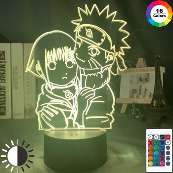 

Girls Night Light Uzumaki Naruto and Hinata Hyuga Colorful Nightlight for Dorm Study Room Decor USB LED Night Lamp Manga Gift
