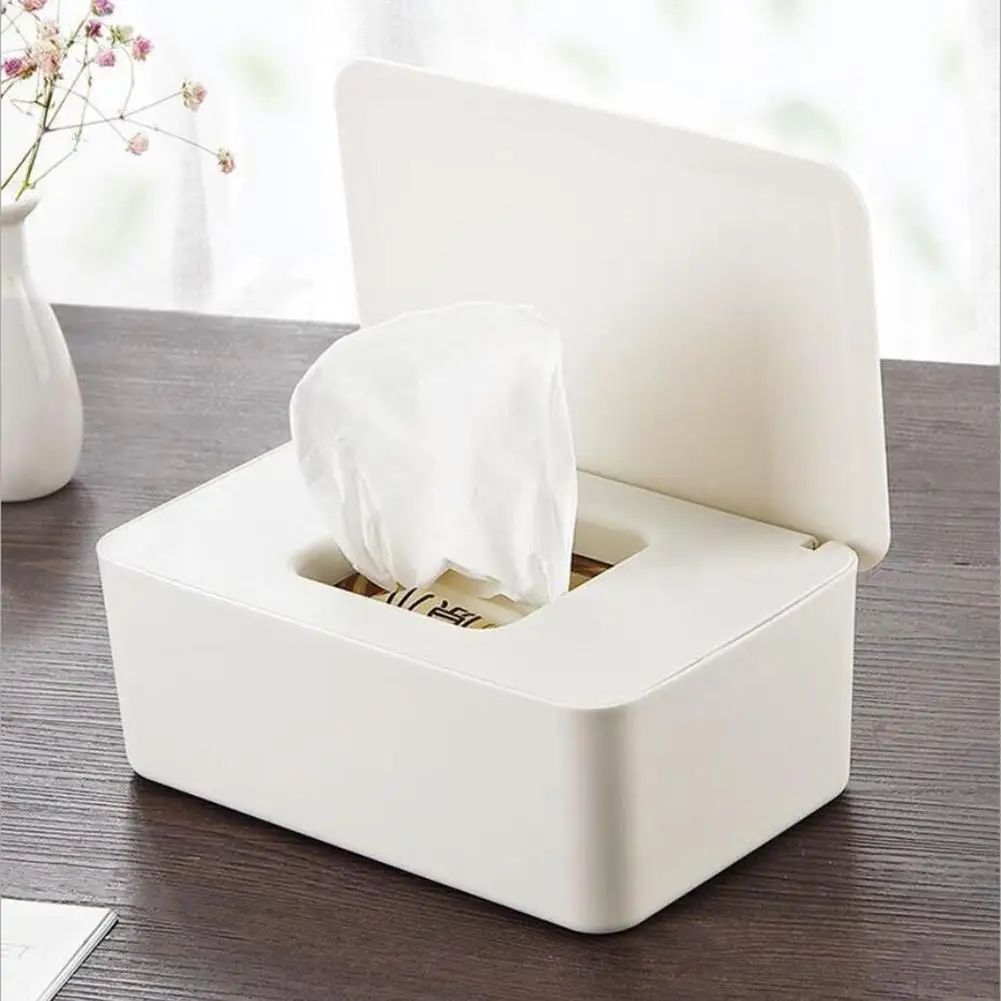 

New Arrivals Wet Wipes Dispenser Holder Tissue Storage Case With Lid For Home Office