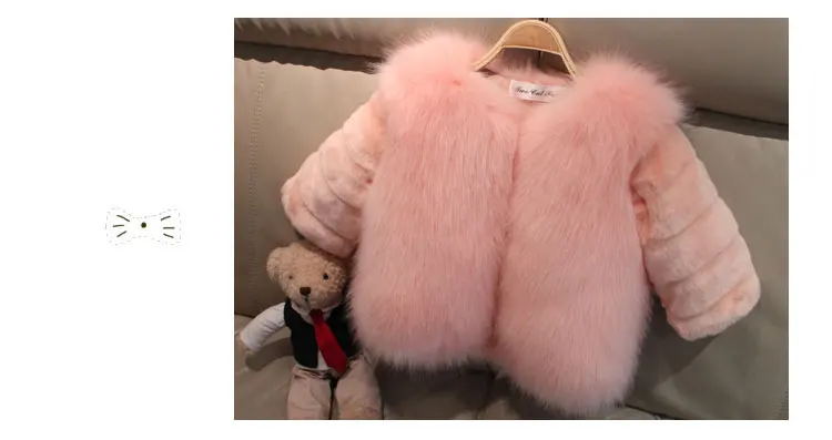 Scsech/новая детская куртка и пальто из искусственного меха для девочек плюшевая детская шубка с капюшоном, осенне-зимняя верхняя одежда, теплая одежда для маленьких девочек, WJ64