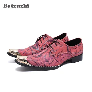 Image for Batzuzhi Brand Luxury Men Shoes Metal Tip Genuine  