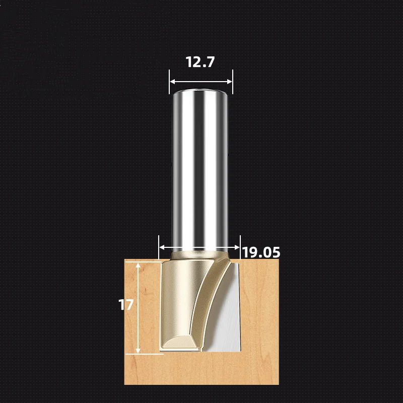 1PC-CNC твердосплавный деревообрабатывающий гравировальный станок, фрезерный станок по дереву, чистящий нижний нож, Долбление и сверление - Длина режущей кромки: No.13 12.7x19.05