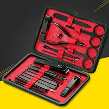 В моде 18 шт. Нержавеющая сталь педикюр профессиональные кусачки для маникюра Комплект кутикулы крюк Golden Eagle Пинцет Инструменты для маникюра Комплект