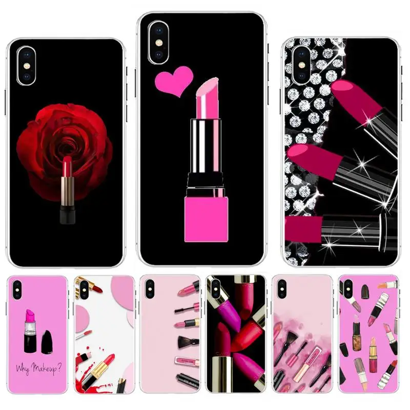 FHNBLJ косметика макияж помада лак для ногтей чехол телефона iPhone 11 pro XS MAX 8 7 6 6S Plus X 5 5S