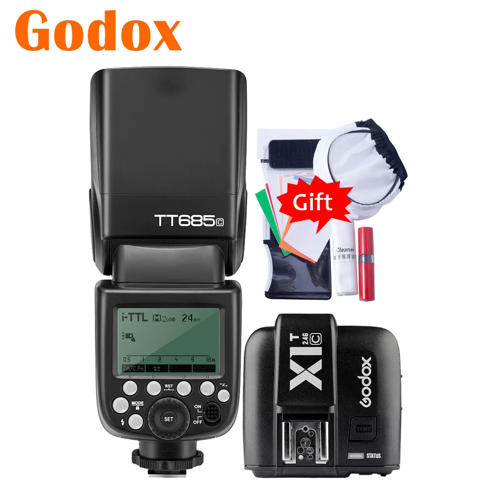 Передатчик Godox TTL 2 4G HSS TT685 TT685C триггер для камеры Canon вспышка 1100D 70D 700D 80D 800D 6D 7D 5D