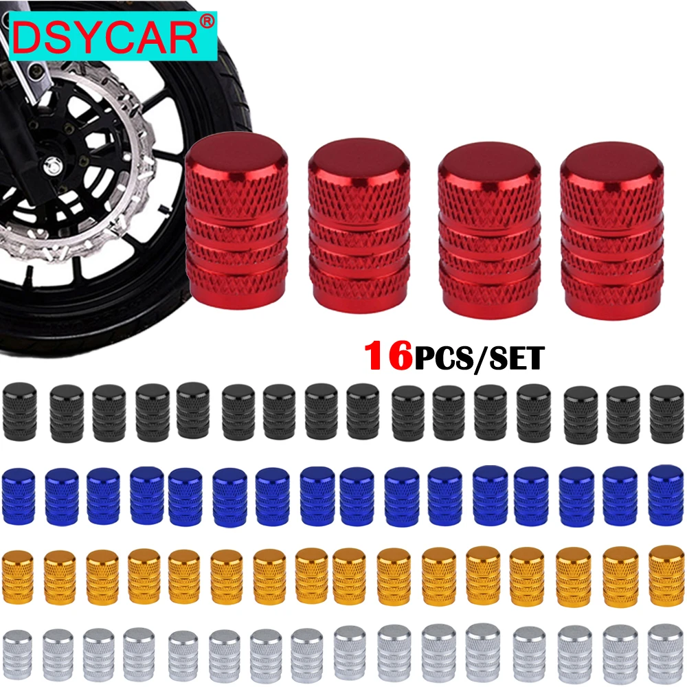 DSYCAR 16Pcs Valve Caps Prevent Corrosion Car Dust Caps Universal