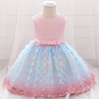 

2020 Summer Baby Girls Dress Gradient Princess Dresses For Newborn Baby Toddler Birthday Dresses Party Prom Gown Clothing