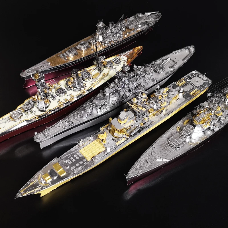 3D мерный Собранный Pyotr великие Бисмарк Nagato стекло Kongou модель головоломка ручной