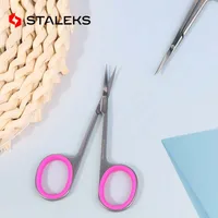 1pc STALEKS Stainless Steel SS-40-3 European Russian Dead Skin Scissors Curved Sharp-nosed Scissors Barbed Makeup Tools 2