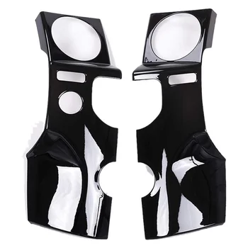 

2 Pcs for Land Rover Discovery 4 LR4 2010-2016 for LHD Accessories ABS Glossy Black Center Console AC Outlet Cover Trim Sticker