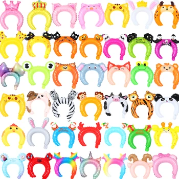 

20pcs Cute Animal Headband Foil Balloons Tiger Rabbit Panda Kids Toy Balloon Baby Shower Birthday Party Halloween Decor Globos