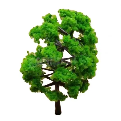 10 шт. мини искусственное дерево модель террариума микро бонсай для пейзажа Декор Игрушки - Цвет: Светло-зеленый