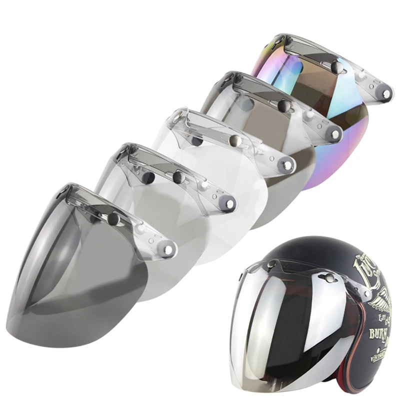 PROD 1005003341761247 Open Face Helmet Visor Motorcycle Helmet Bubble
Lens Capacete Bubble Shield Motorcycle Helmets Accessories