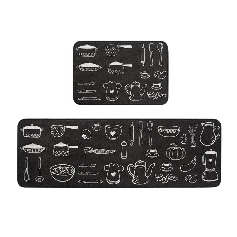 2 шт нескользящий кухонный коврик, напольный коврик для двери, коврик для спальни, ковер для дорожек, набор впитывающих ковров
