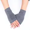 Sagace Mittens 2022 Winter Knitted Arm Fingerless Warm Gloves Solid Color Fingerless Soft Gloves For Women Girl Keep Hands Warm ► Photo 2/6