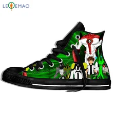 Прогулочные парусиновые ботинки; дышащая обувь Omnitrix Ben 10; удобная спортивная обувь с героями мультфильмов; классические кроссовки