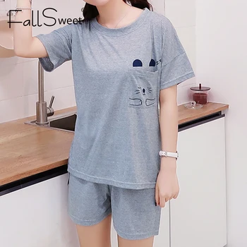 

FallSweet Pajamas for Women Home Wear Short Sleeve Lounge wear Pajamas Women Sleepwear