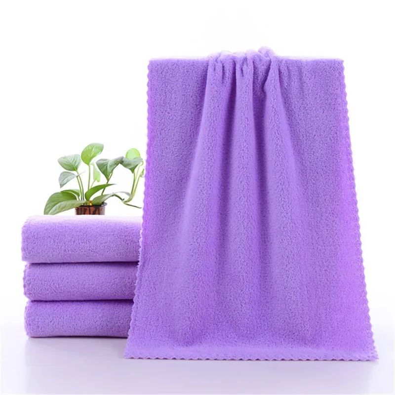 6 Colors Plain Hand Towel Coral Fleece Cleaning Towel Coral Velvet Soft Microfiber Hand Towel 35x75cm 6