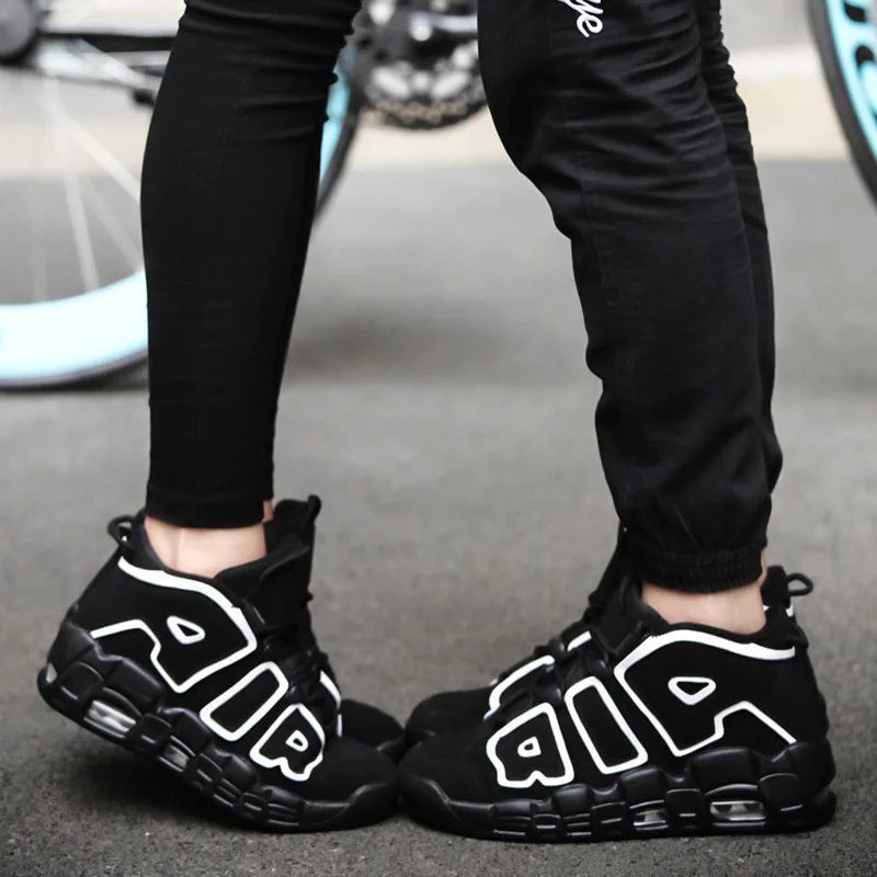 Баскетбольные кроссовки дышащие профессиональные ударопрочные Air More Uptempo для