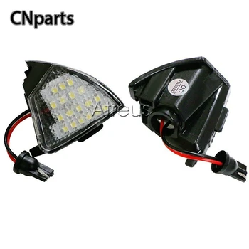 

Auto 2Pcs For VW Golf 5 Mk5 MkV Passat b6 Jetta Eos No Error Car LED Rear View Mirror Lights 12V White LED Lamp Accessories