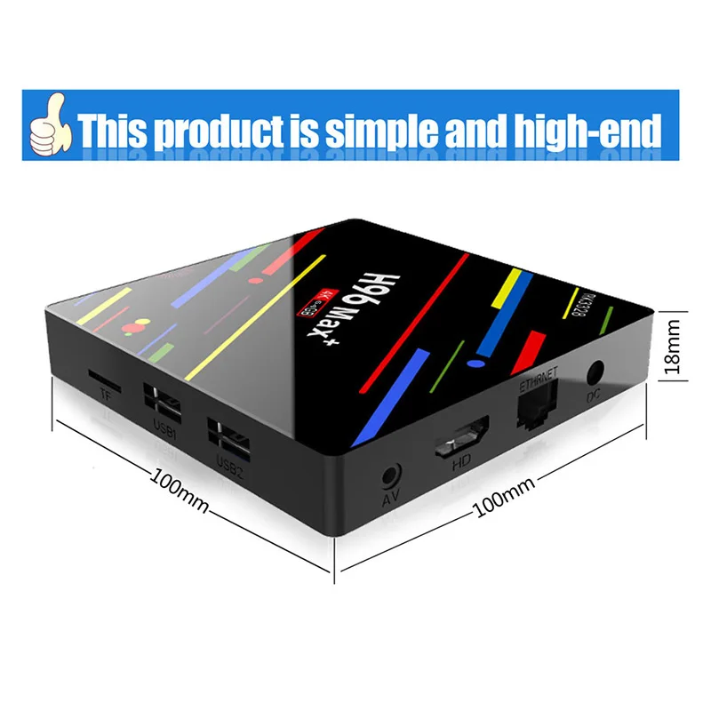 H96 Max Plus ТВ-бокс Android 8,1 4 Гб 64 Гб смарт-приставка топ-приставка Rk3328 четырехъядерный 5G Wifi 4K H.265 медиаплеер H96 Pro H2 Pk X96
