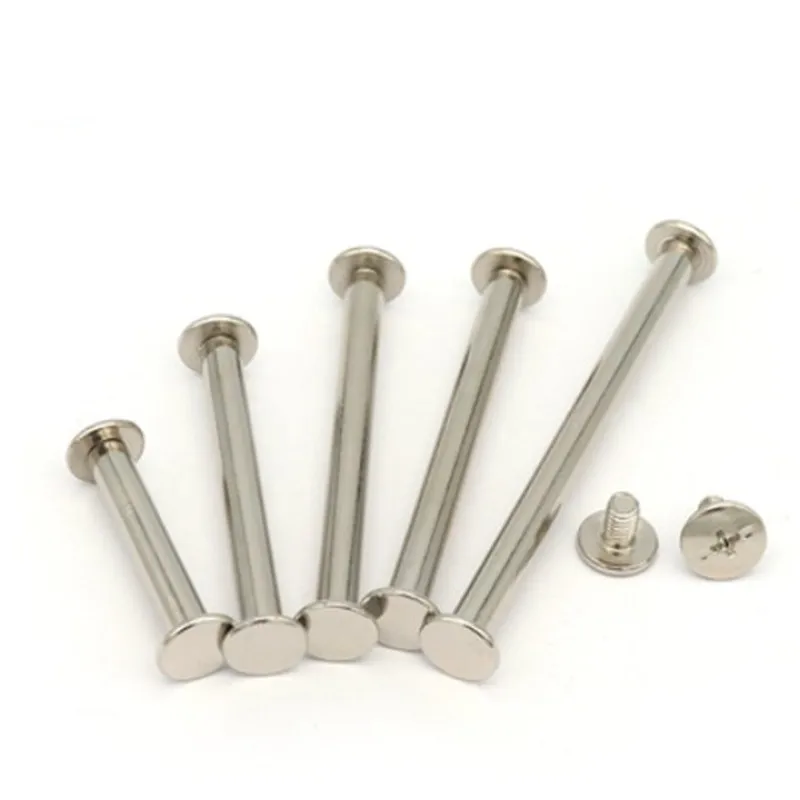 5mmx6mm Nickel Plated Binding Chicago Screw Post for Photo Albums 100pcs 