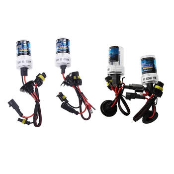 

4 Pcs XENON Lamps Automotive Brake Light 55W 6000K Lamp High Power DC 12V, 2 Pcs H1 & 2 Pcs H7