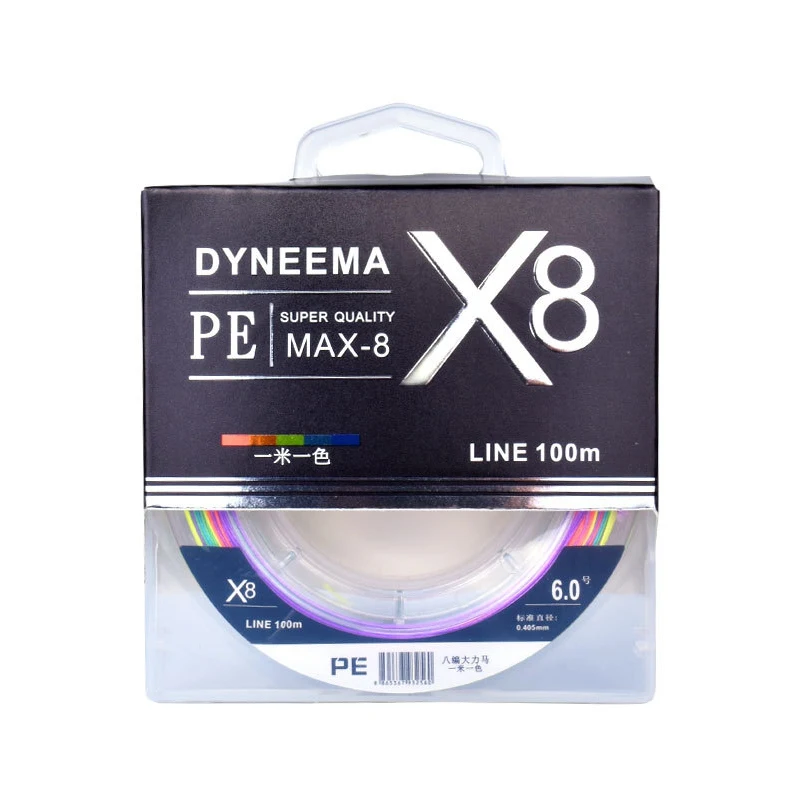 

100M Fishing Line 8 Strands Multicolour PE Braided Fishing Leader Line Fishing Wire Anti-bite Fishing Rope