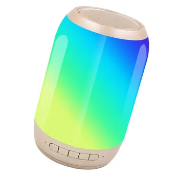 

Portable Colorful LED USB Speaker Column Wireless bluetooth Speaker HiFi FM Radio TF Card Dual Bass Subwoofer with Mic