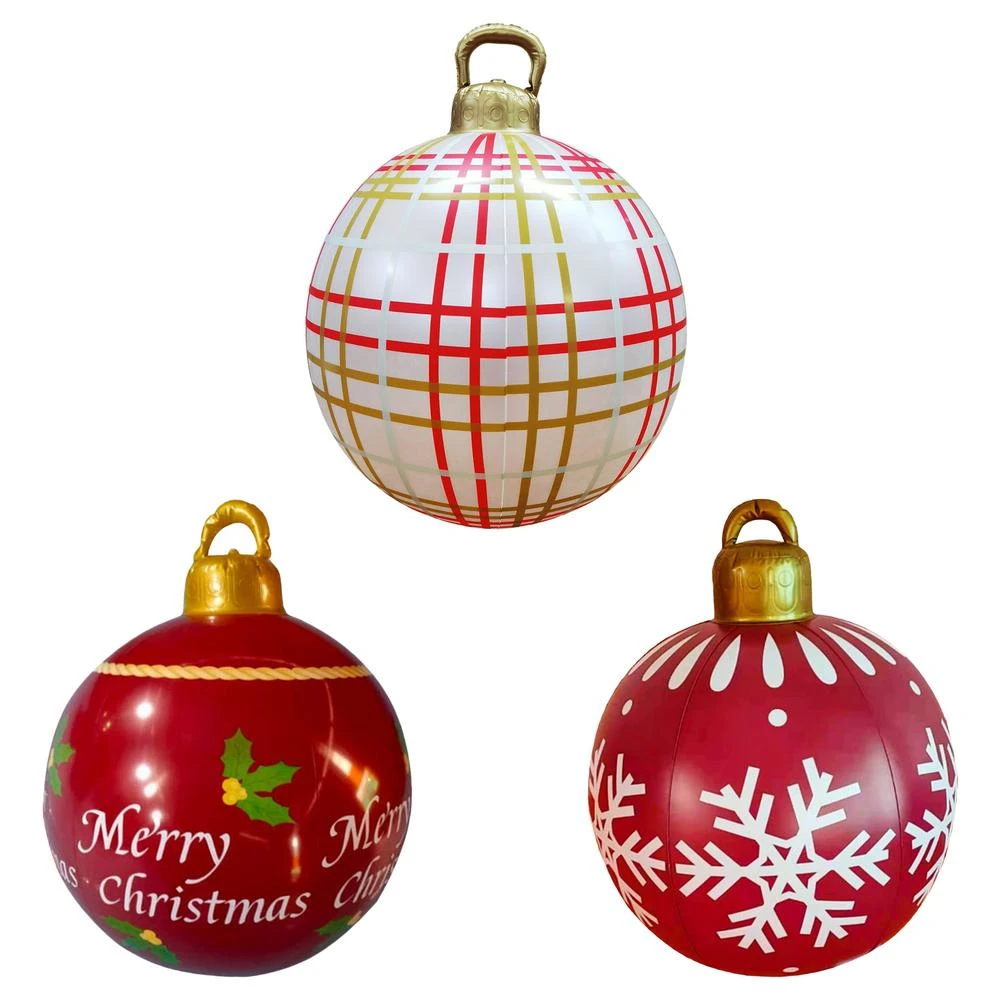 Natal inflatables decorativo bola ao ar livre pvc inflável bola gigante  árvore de natal decoração do feriado quintal ornamentos|Bolas de Natal| -  AliExpress