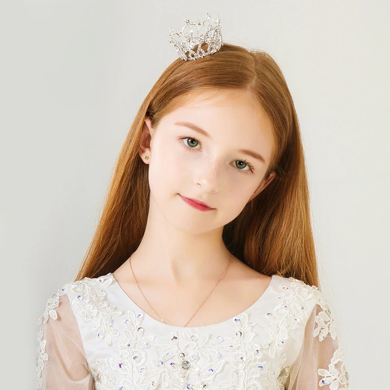 

Girl Hair Accessories Crown Bright Rhinestone Hairpin Accessories Birthday Performance Sweet Girl Headdress Crown Accessories