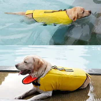 

Dog swimsuit Jacket Pet Swimsuit with D Ring for Leash Funny Animal Shaped Dogs Reflective Life Jacket Duck Shark