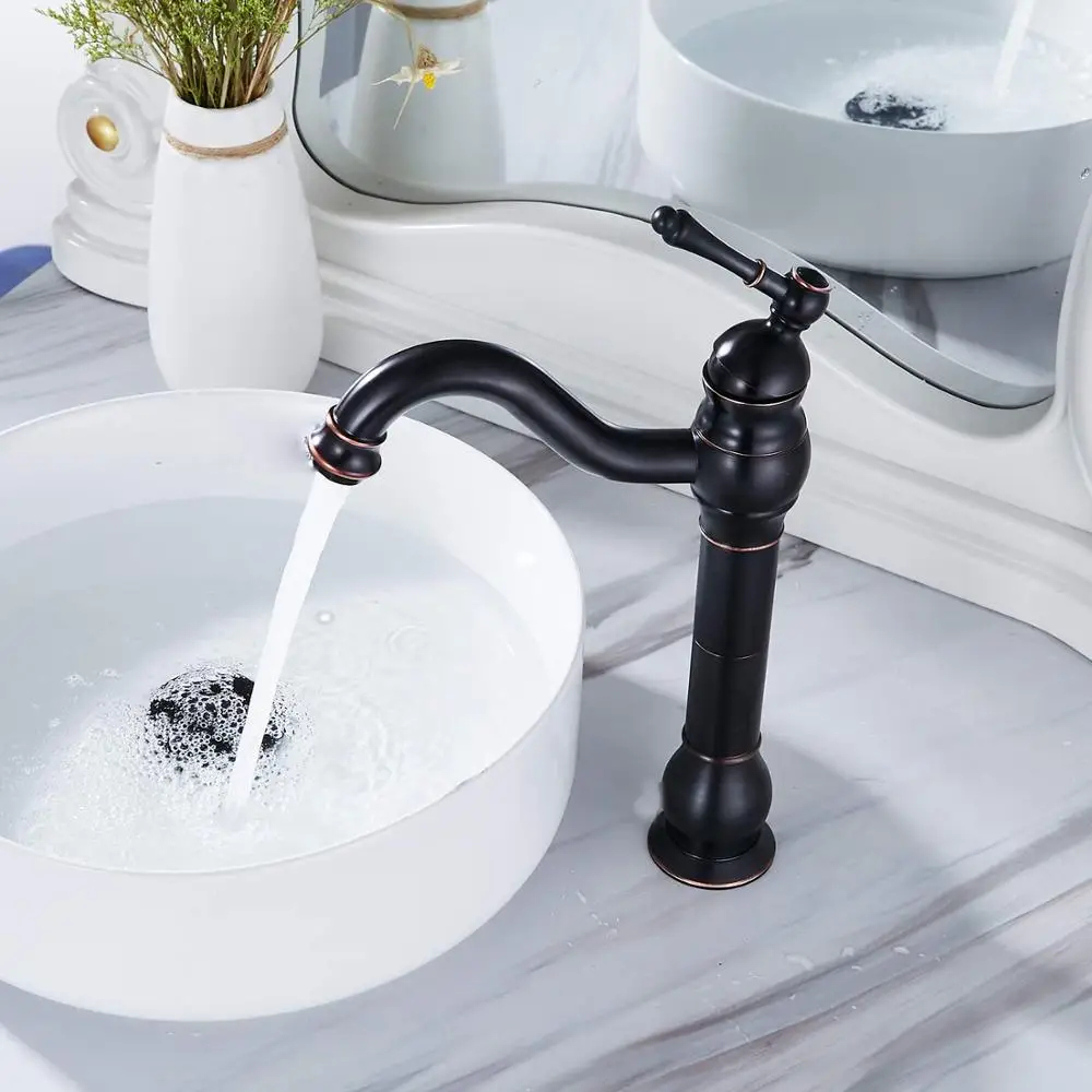 YifinessyiFaucet один держатель одно отверстие ванная комната сосуд Раковина кран высокий корпус смеситель кран соответствия всплывающее слив без перелива