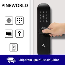 PINEWORLD Biometric Fingerprint Lock, Security Intelligent Lock With WiFi Password RFID APP Remote Unlock,Smart Lock Electronic PINEWORLD Biometric Fingerprint Lock, Security Intelligent Lock With WiFi Password RFID APP Remote Unlock,Smart Lock Electronic