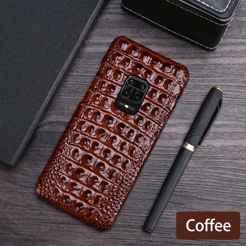 xiaomi leather case design Genuine Leather Phone Case For Xiaomi 10 10T Pro 10t lite redmi k30 K30s Ultra Cowhide Crocodile Back Texuture Cover xiaomi leather case handle Cases For Xiaomi