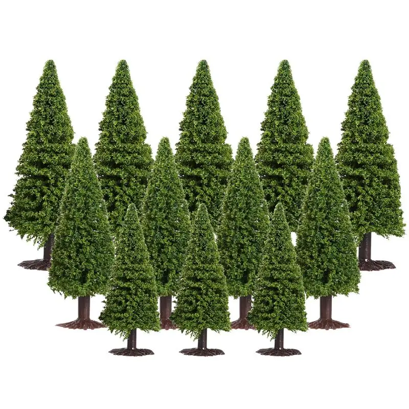 10/15pcs 1/100 1/150 1/200 Green Scenery Landscape Model Cedar Trees Diorama Miniatures for | Дом и сад