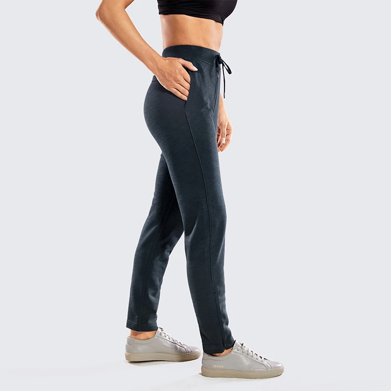 

CRZ YOGA Women's Joggers Casual Cotton Sweatpants Zipper Leg Training Pants with Pockets
