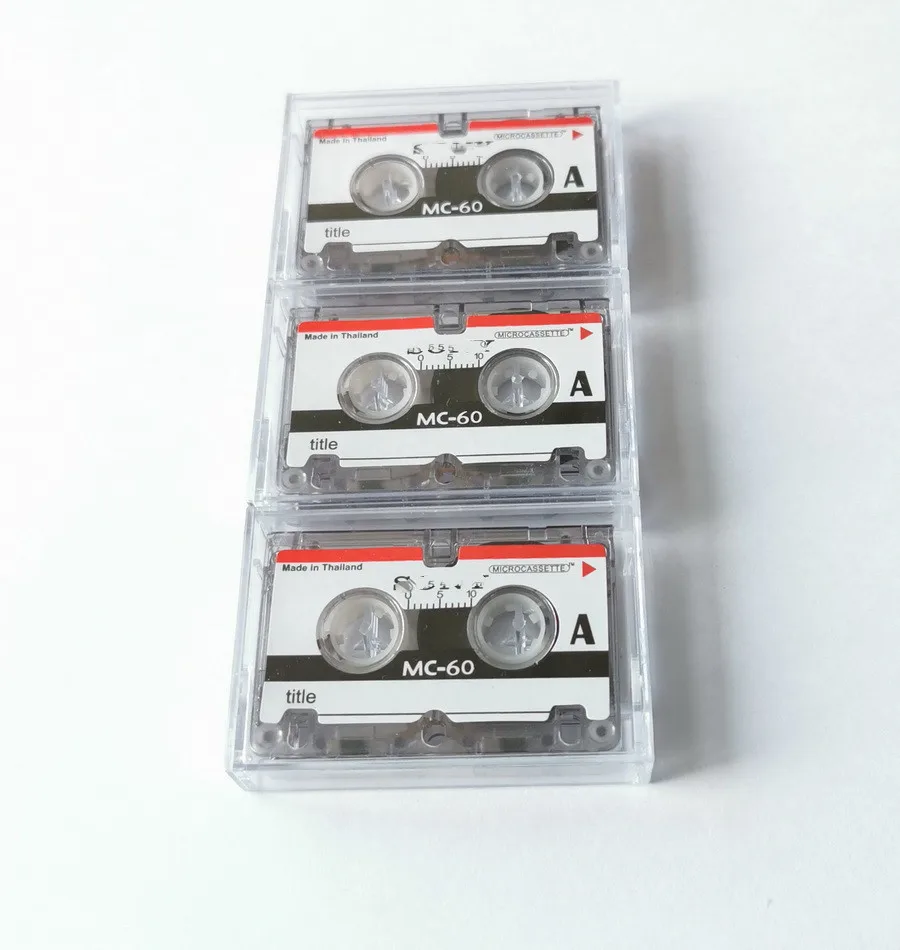 3PCS Micro-Tape Interview tape 60 minutes 3MC-60B MC-60 MC60 Microcassette Blank Cassette Tape Machine Audio